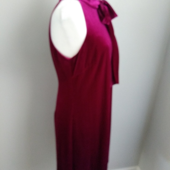VINCE CAMUTO PINK FUCHSIA VELOUR STRETCH SLEEVELESS COCKTAIL DRESS SIZE 10 - Picture 8 of 13